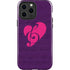 Purple Musical Notes iPhone 13 Pro Max Impact Case