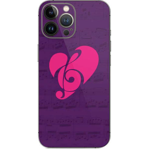 Purple Musical Notes iPhone 13 Pro Max Skin