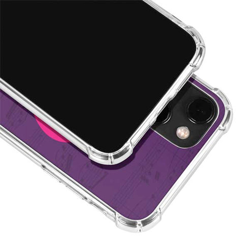 Purple Musical Notes iPhone 14 Clear Case