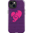 Purple Musical Notes iPhone 15 Plus Impact Case
