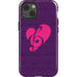 Purple Musical Notes iPhone 15 Impact Case