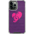 Purple Musical Notes iPhone 14 Pro Max Clear Case