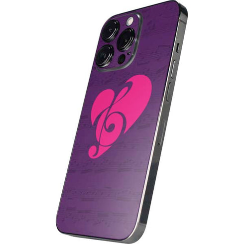 Purple Musical Notes iPhone 14 Pro Max Skin