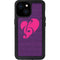 Purple Musical Notes iPhone 15 Waterproof Case