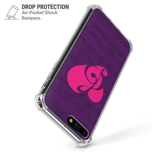 Purple Musical Notes iPhone 7/8 Plus Clear Case