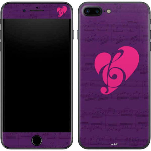 Purple Musical Notes iPhone 7 Plus Skin