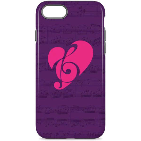 Purple Musical Notes iPhone 7 Pro Case
