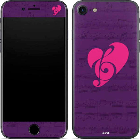 Purple Musical Notes iPhone 7 Skin