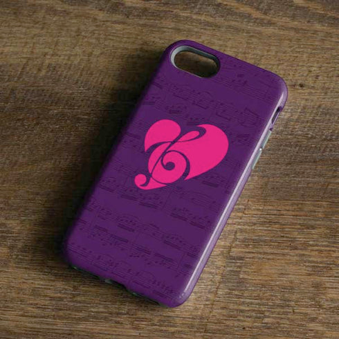 Purple Musical Notes iPhone 8 Pro Case
