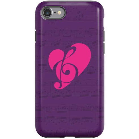 Purple Musical Notes iPhone SE (2nd & 3rd Gen) Pro Case