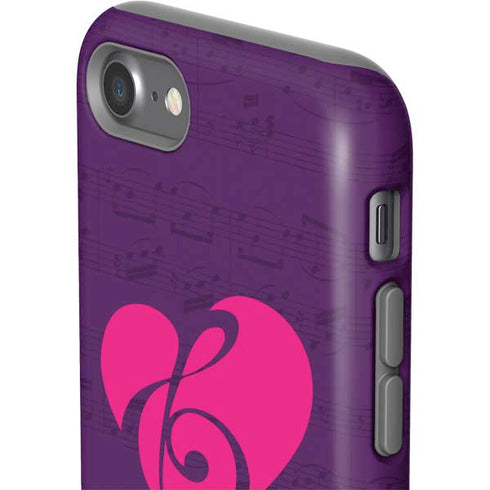 Purple Musical Notes iPhone SE (2nd & 3rd Gen) Pro Case