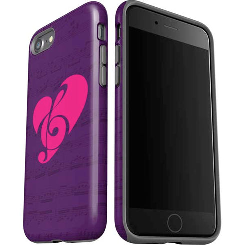Purple Musical Notes iPhone SE (2nd & 3rd Gen) Pro Case