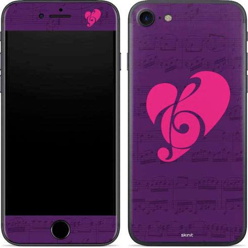 Purple Musical Notes iPhone SE (2nd & 3rd Gen) Skin