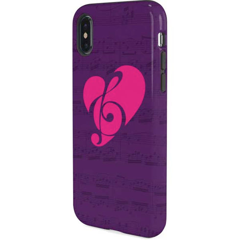 Purple Musical Notes iPhone XS Pro Case