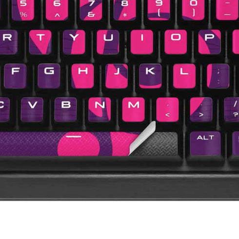 Purple Musical Notes K95 RGB PLATINUM Mechanical Gaming Keyboard Skin