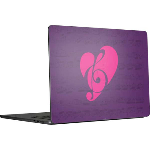 Purple Musical Notes MacBook Air 15 in (2023) Skin