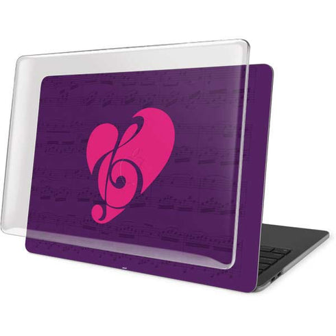 Purple Musical Notes MacBook Pro 15in (2016-19) Case plus Skin