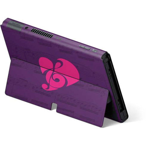 Purple Musical Notes Nintendo Switch OLED (2021) Skin