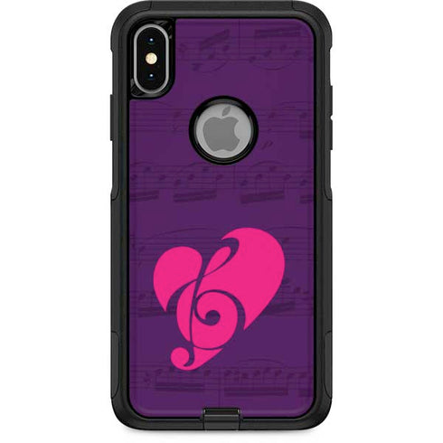 Purple Musical Notes Otterbox Commuter iPhone Skin