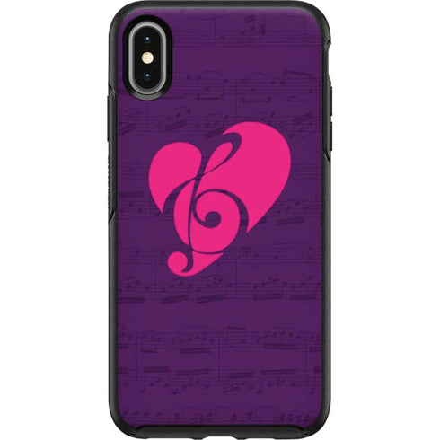 Purple Musical Notes Otterbox Symmetry iPhone Skin