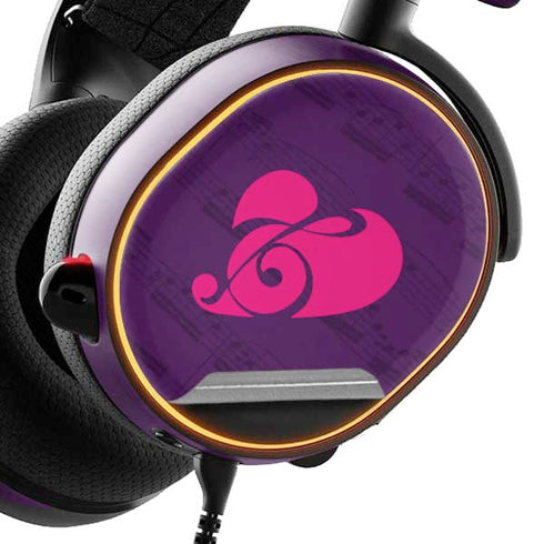 Purple Musical Notes SteelSeries Arctis 3 Skin