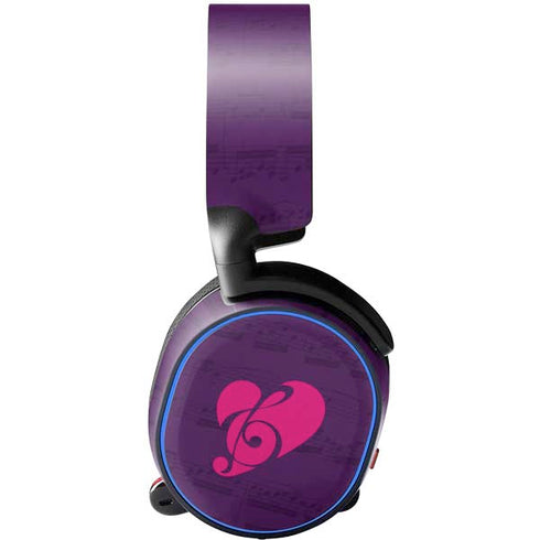 Purple Musical Notes SteelSeries Arctis 5 Skin