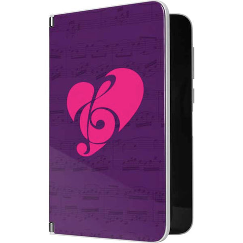 Purple Musical Notes Surface Duo Skin
