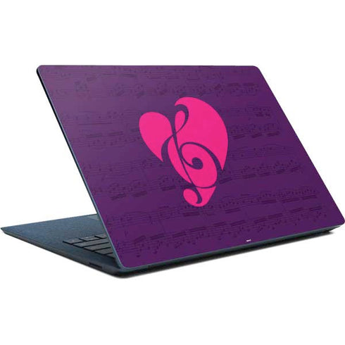 Purple Musical Notes Surface Laptop Skin