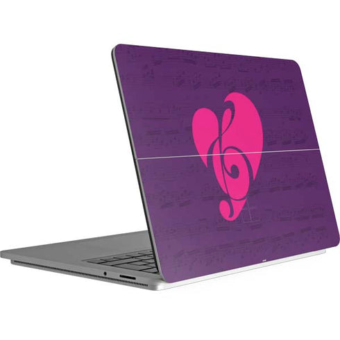 Purple Musical Notes Surface Laptop Studio Skin
