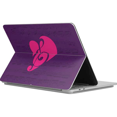 Purple Musical Notes Surface Laptop Studio Skin