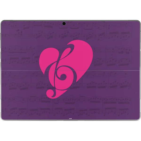 Purple Musical Notes Surface Pro 9 Skin