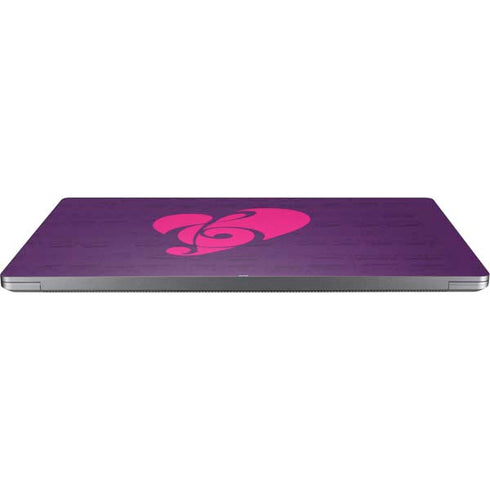 Purple Musical Notes Universal Laptop 16.6in (13.4 x 9.7in) Skin