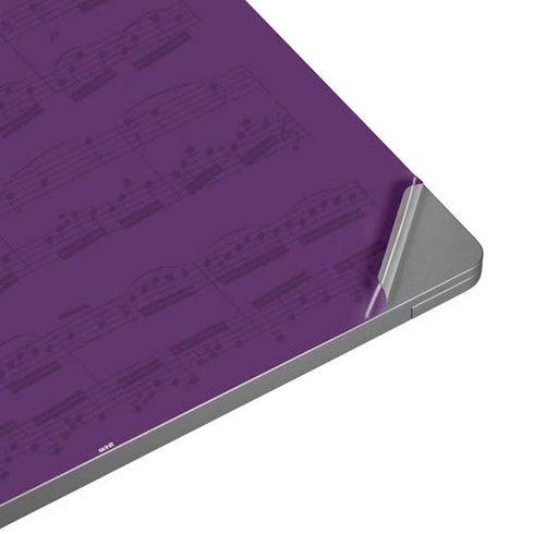 Purple Musical Notes Universal Laptop 16in (13 x 9.4in) Skin