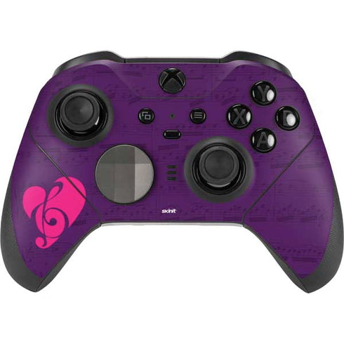 Purple Musical Notes Xbox Elite Wireless Controller Series 2 Skin