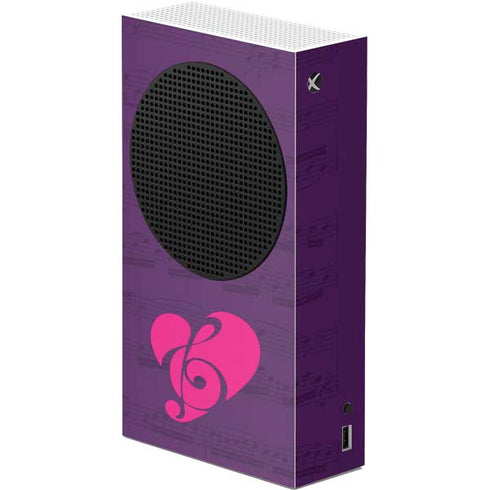 Purple Musical Notes Xbox Series S Console Skin