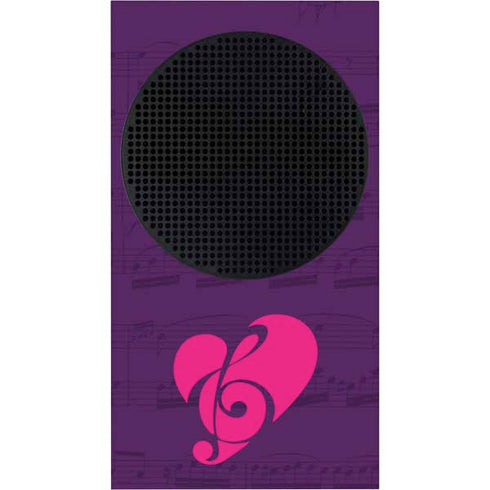 Purple Musical Notes Xbox Series S Console Skin