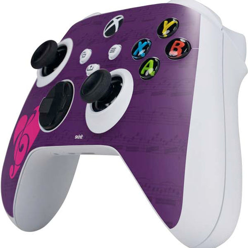 Purple Musical Notes Xbox Series S Controller Skin