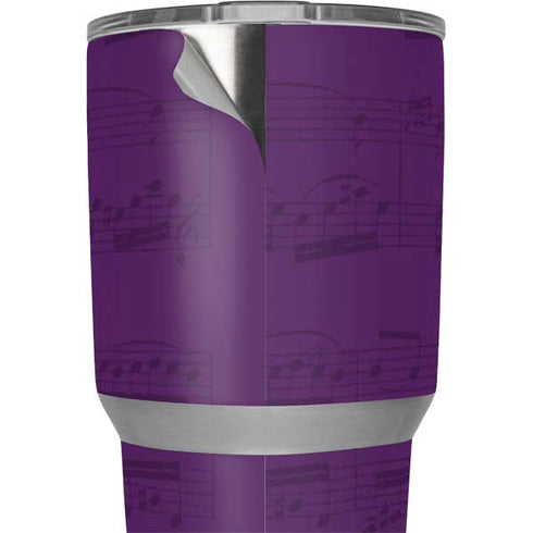 Purple Musical Notes Yeti 30oz Rambler Tumbler Skin