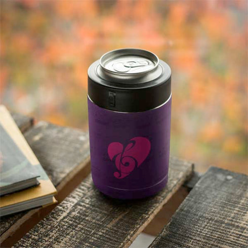 Purple Musical Notes Yeti Colster Can Insulator Skin