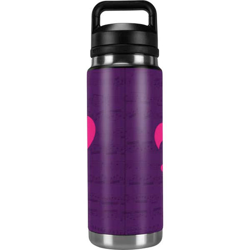 Purple Musical Notes YETI Rambler 26oz Bottle Skin