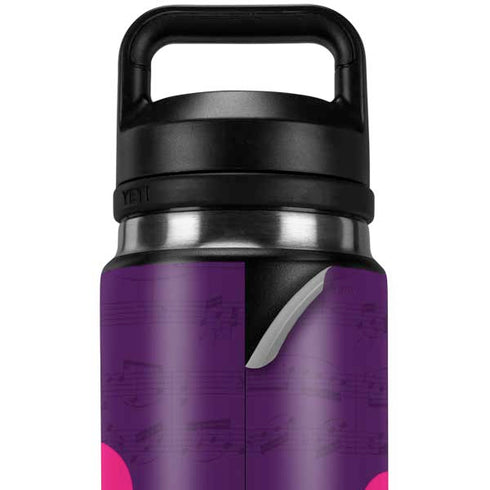Purple Musical Notes YETI Rambler 26oz Bottle Skin