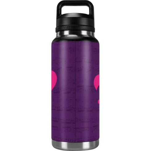 Purple Musical Notes YETI Rambler 36oz Bottle Skin