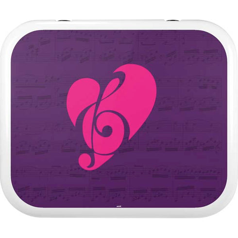 Purple Musical Notes YETI Roadie 24 Hard Cooler Skin