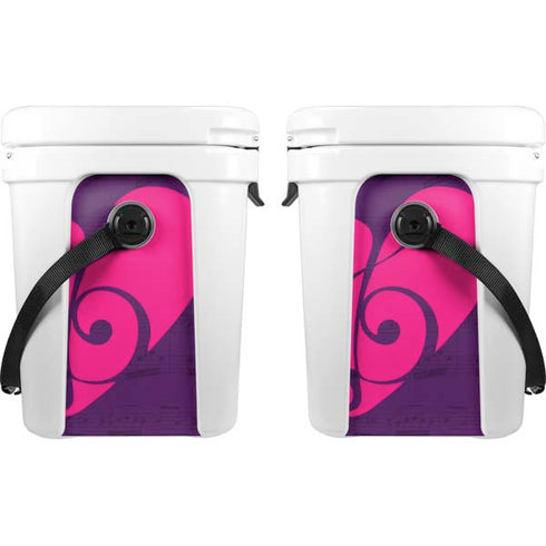 Purple Musical Notes YETI Roadie 24 Hard Cooler Skin