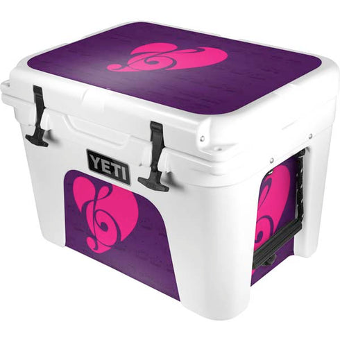 Purple Musical Notes YETI Tundra 35 Hard Cooler Skin