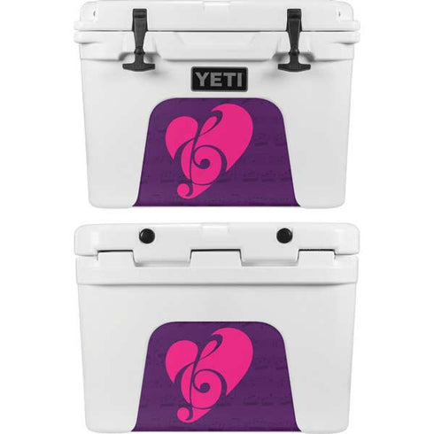 Purple Musical Notes YETI Tundra 35 Hard Cooler Skin