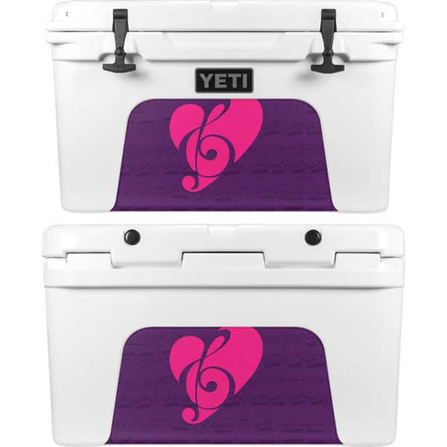 Purple Musical Notes YETI Tundra 45 Hard Cooler Skin