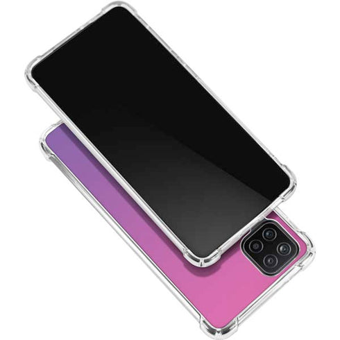 Purple Ombre Galaxy A12 Clear Case