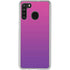 Purple Ombre Galaxy A21 Clear Case
