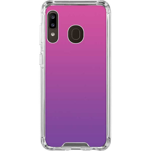 Purple Ombre Galaxy A30 Clear Case